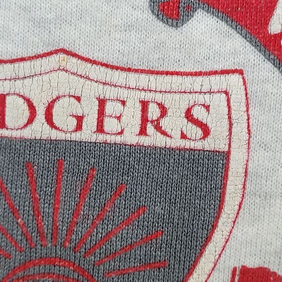 Vintage 1987 JERZEES Cropped Sweatshirt Womens L 21x14 Gray - Picture 12 of 14